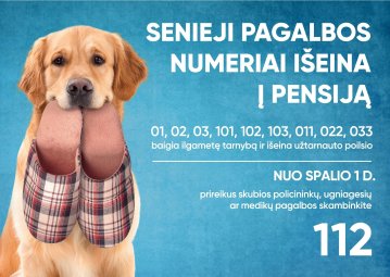 Skubi pagalba vieninteliu telefono numeriu – tik 112