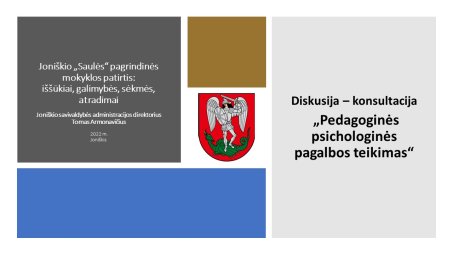 Administracijos direktorius pristatė įtraukiojo ugdymo modelį