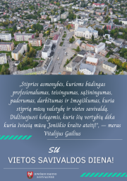 Joniškio rajono savivaldybės mero Vitalijaus Gailiaus sveikinimas