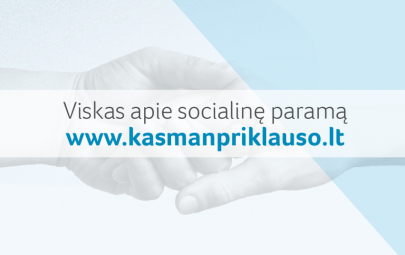 Informacija apie socialinę paramą ir paslaugas skirtingais gyvenimo atvejais