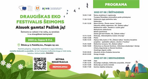 Draugiškas eko festivalis šeimoms Žemaitijoje