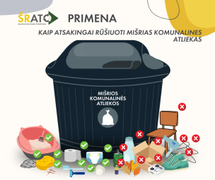 ŠRATC primena, kaip atsakingai rūšiuoti mišrias atliekas