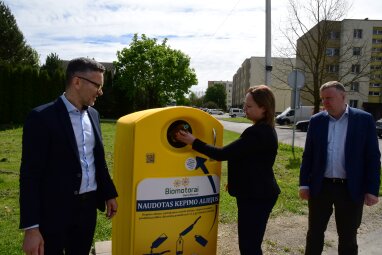 Įrengti specialūs konteineriai naudoto kepimo aliejaus surinkimui