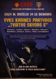 Dėl pratybų „Tvirtas skydas 6“ organizavimo nekarinėse teritorijose