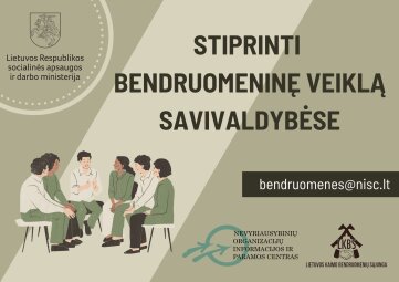 Kviečiame Joniškio rajono savivaldybės bendruomenines organizacijas teikti paraiškas projektams