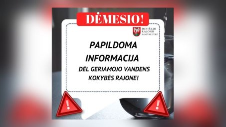ATNAUJINTA! Vanduo tinkamas ir saugus vartoti