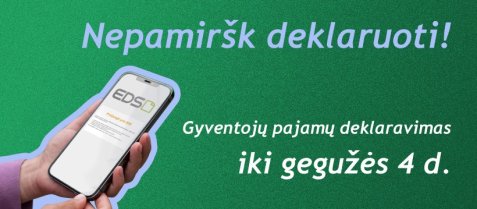 Pajamų ir turto deklaravimas – iki gegužės 4-osios
