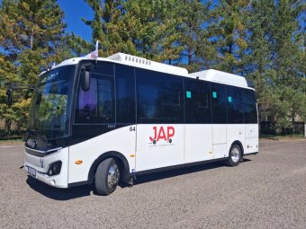 Joniškio autobusų parką papildė naujas elektrinis autobusas